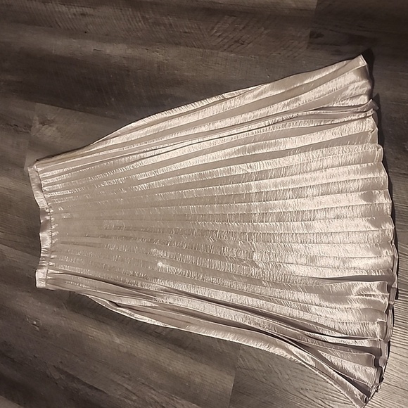 REBECCA TAYLOR WOMEN'S LAME PLEATED SKIRT SIZE 00 - Picture 4 of 5